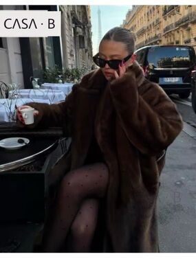 NEW💫 to CASA B | The Juliette Luxe Brown Long Faux Fur Coat